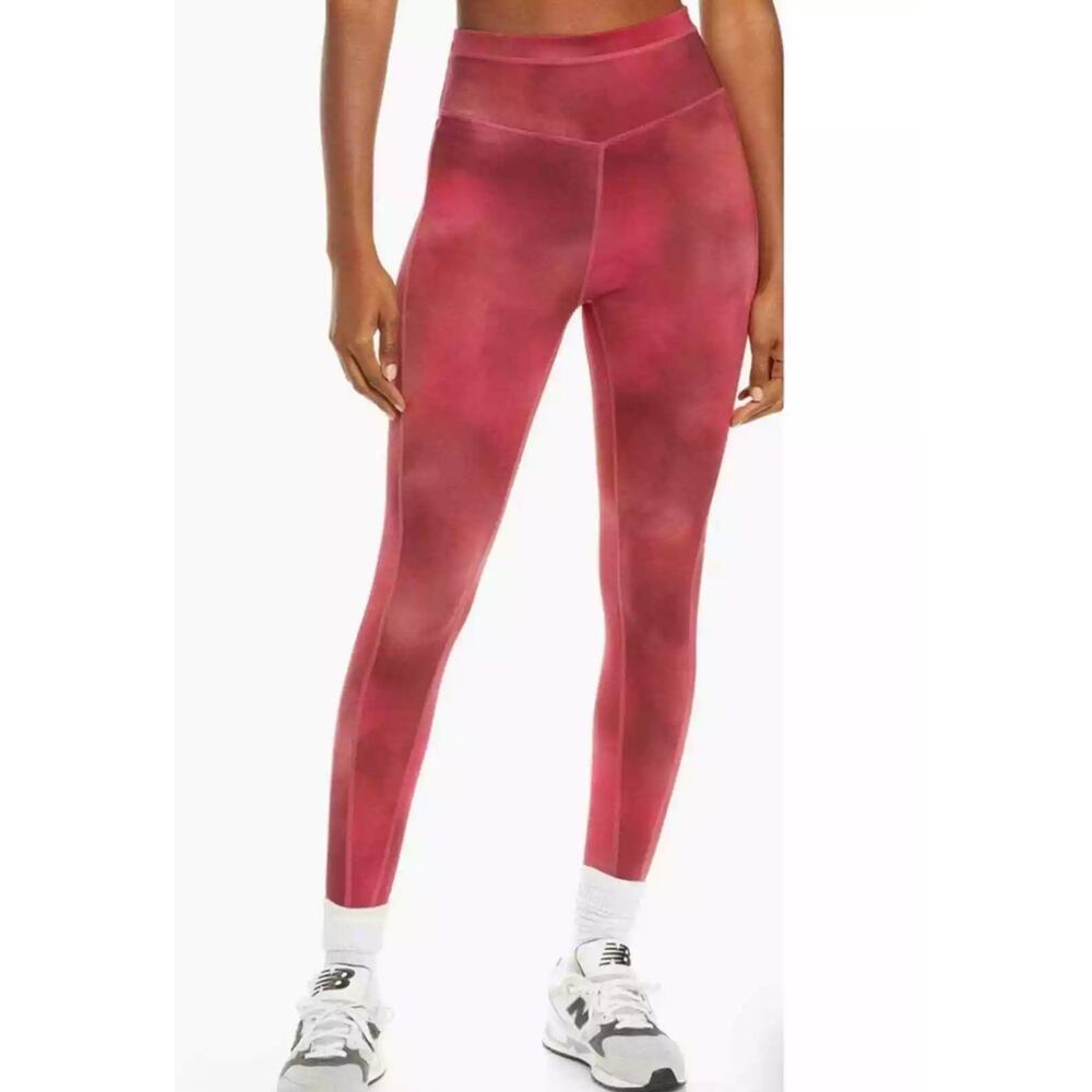 Free People FP Movement Reversible Beat the Heat Leggings Red‎ Combo Size Medium